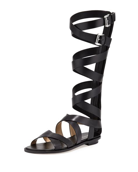 michael kors black gladiator sandals|mk gladiator sandals.